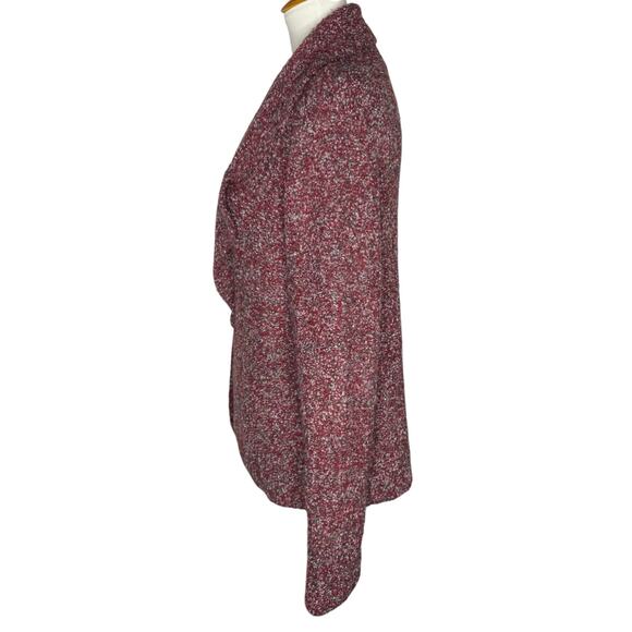 Coldwater Creek Boucle Slub Cardigan Red One Button Size XL 16 Lagenlook Boho - Picture 9 of 14